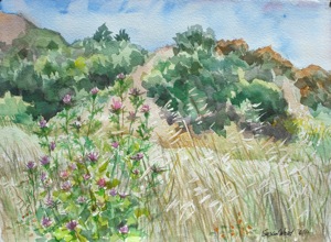C0117 Thistle and Oat - 15x11, 6/22/11